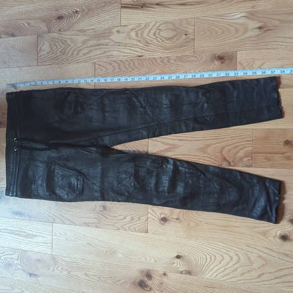 Marc Cain. Slim Fit Drawstring Pants. Faux Leather. Size N3. - Picture 7 of 14